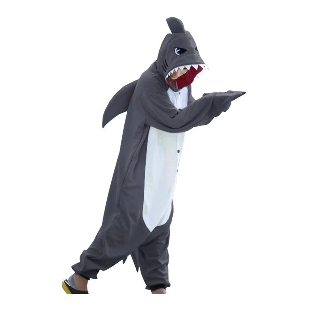 Animal Cosplay Costume Shark Adult Pajamas Size XS